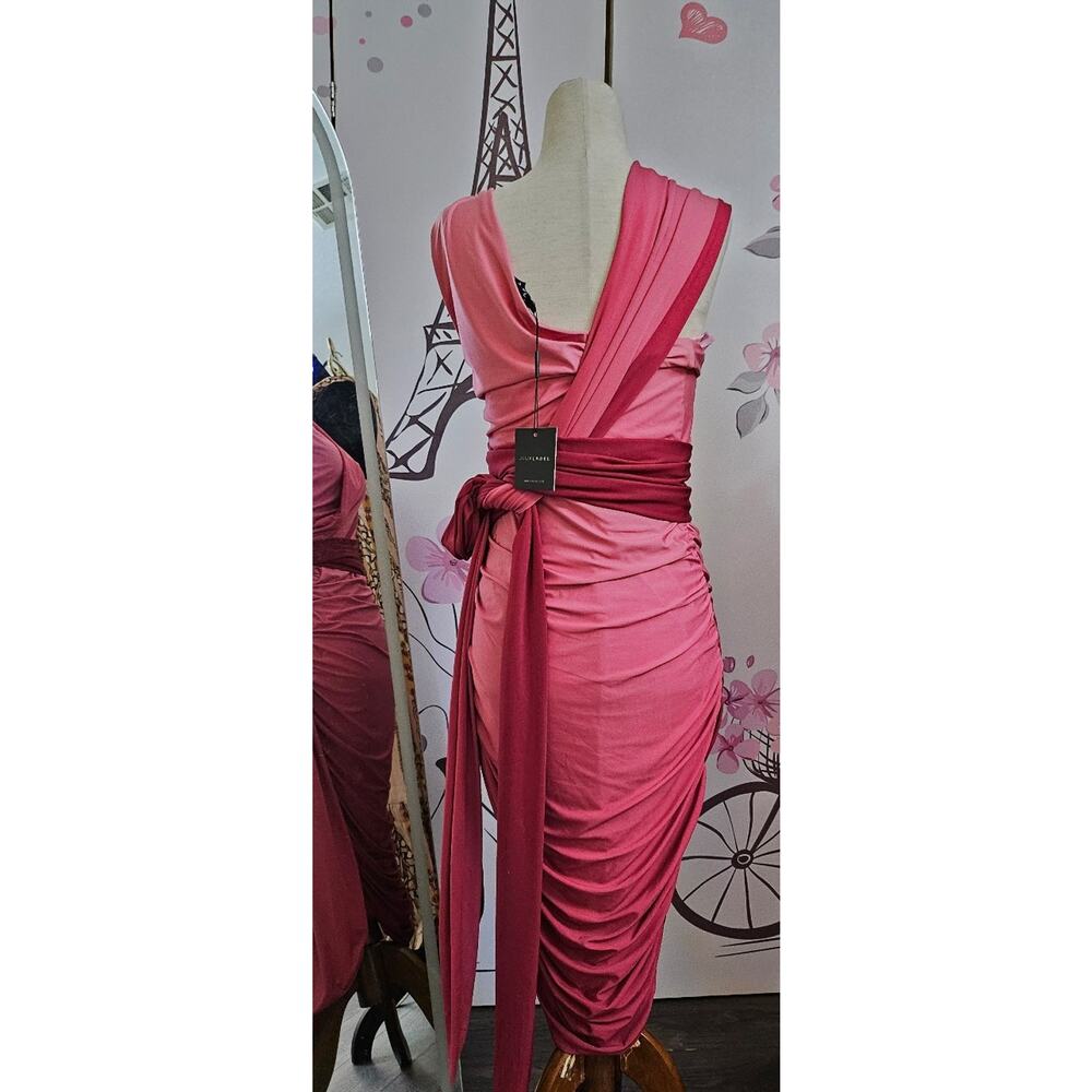 #137 MSRP $93 NWT JLUXLABEL EDGE OF ROMANCE PINK OMBRE MULTI-WAY ♡SIZE L♡ - Picture 5 of 8